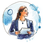 AI Woman in Business Illustration